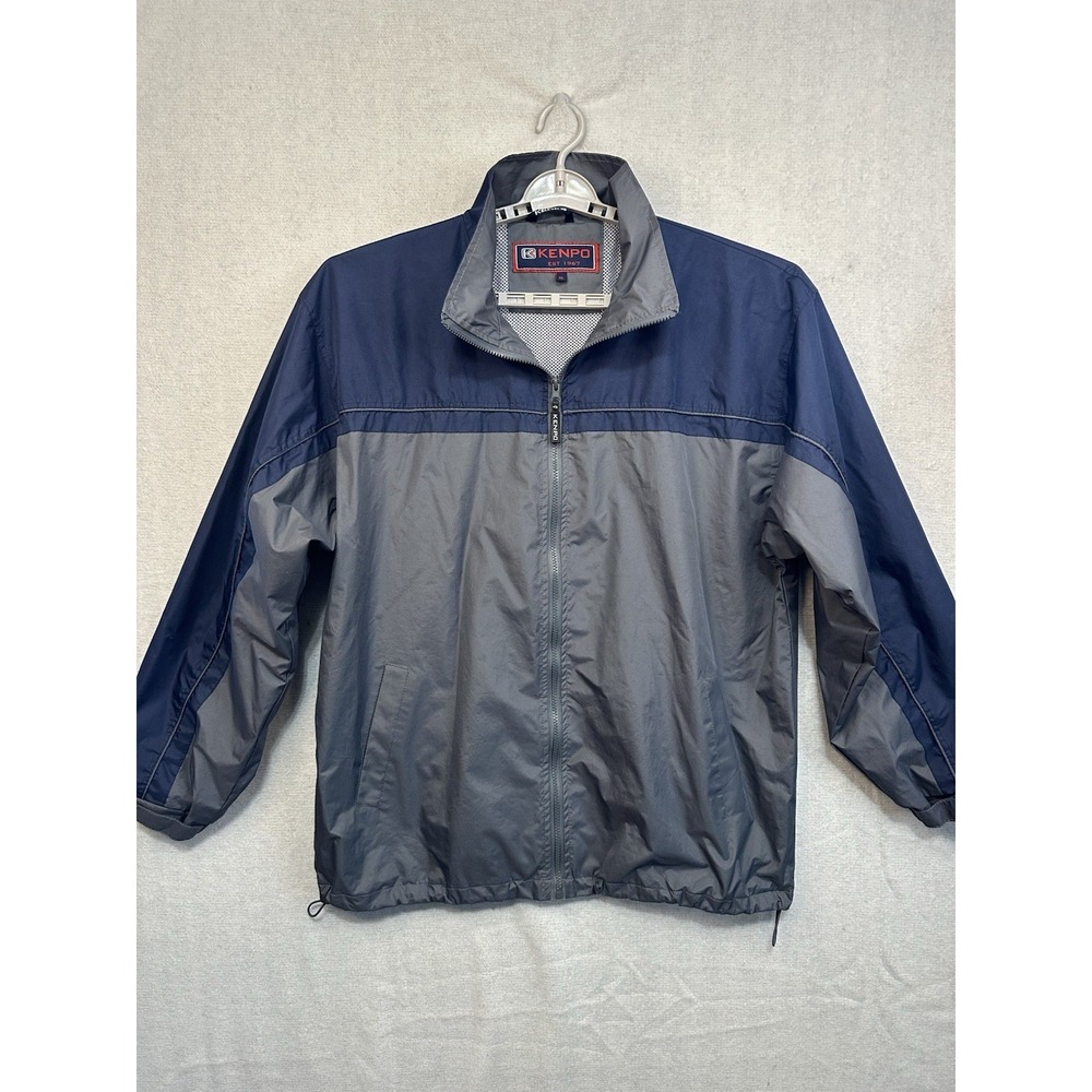 Keno Windbreaker Jacket Full Zip Navy Blue & Gray Size‎ XL